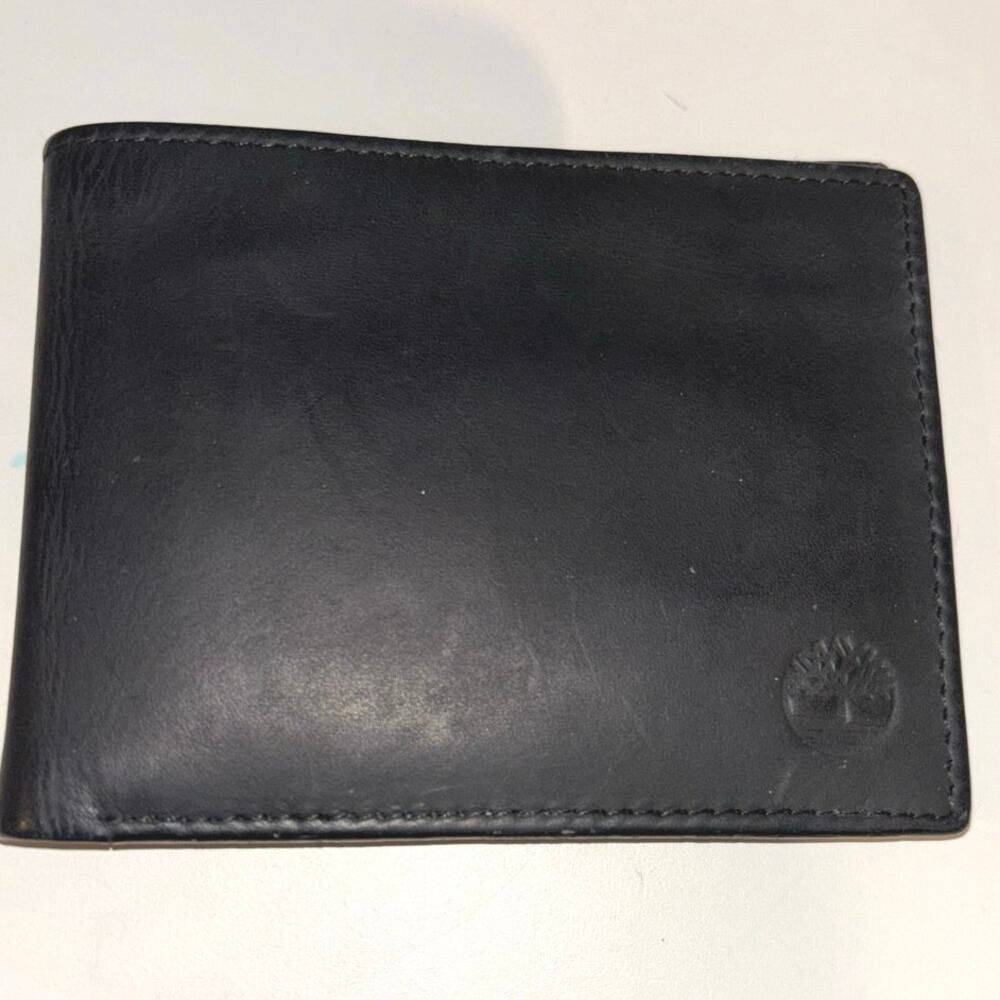 Timberland Black Leather Men’s Bifold Wallet